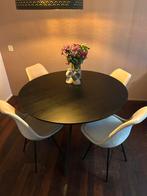 Ronde eettafel wood 120cm, Huis en Inrichting, 100 tot 150 cm, Rond, Ophalen of Verzenden, Zo goed als nieuw
