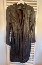 Dames halflange leren jas,  donkerbruin, Mango, mt L, Kleding | Dames, Jassen | Winter, Mango, Bruin, Maat 42/44 (L), Ophalen of Verzenden