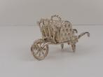 Zilveren miniatuur Kruiwagen met mand                   Z178