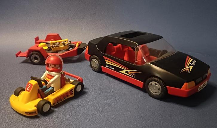Playmobil 4442 Auto met Go-Kart, Kinderen en Baby's, Speelgoed | Playmobil, Zo goed als nieuw, Ophalen of Verzenden