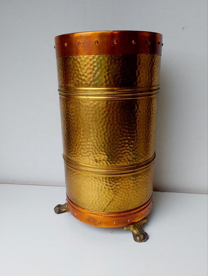 Vintage Koperen Paraplubak / Plantenbak, Huis en Inrichting, Woonaccessoires | Overige, Gebruikt, Ophalen of Verzenden