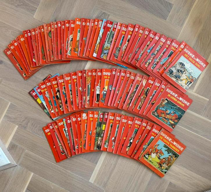 Uitgebreide verzameling Suske en Wiske stripboeken, Boeken, Stripboeken, Gelezen, Meerdere stripboeken, Ophalen