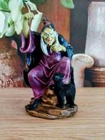 Halloween Boze heks met groen gezicht en zwarte Kat, Ophalen of Verzenden, Nieuw, Overige typen