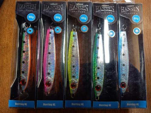 60-grams Herring pilkers (Hansen) in 5 kleuren..., Watersport en Boten, Hengelsport | Zeevissen, Nieuw, Overige typen, Ophalen of Verzenden