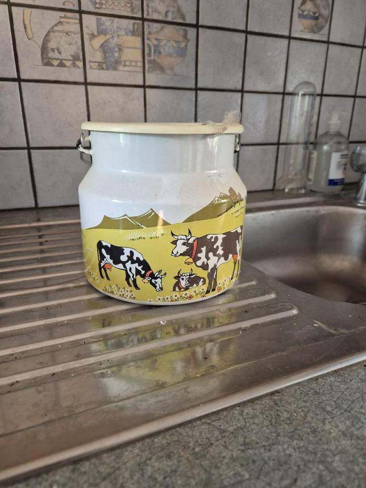 melk emmer, Antiek en Kunst, Antiek | Emaille, Ophalen of Verzenden