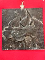 Bronzen plaquette met 2 boxers in reliëf, Ophalen of Verzenden