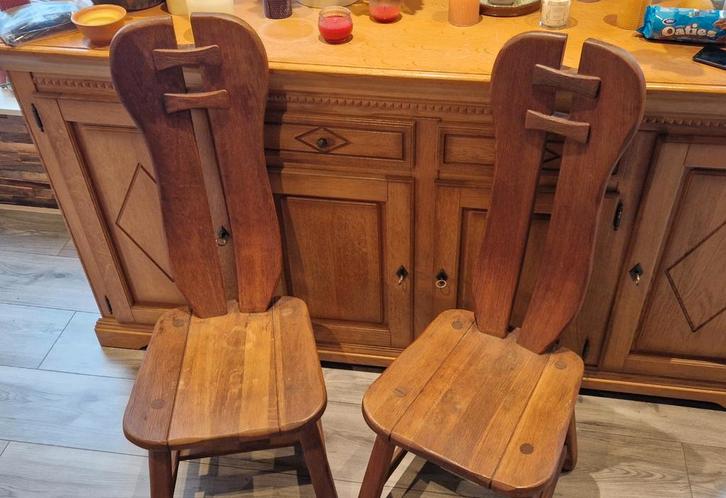 Twee houten stoelen te koop, Huis en Inrichting, Stoelen, Ophalen