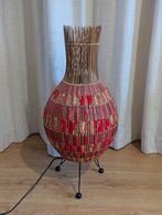 Indonesische lampion lamp van riet en textiel, Ophalen