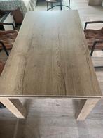 Licht eiken fineer eettafel, Huis en Inrichting, Tafels | Eettafels, Ophalen, Gebruikt, Rechthoekig, 50 tot 100 cm