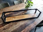 Mangohout met metalen wandplank 81x17cm, Huis en Inrichting, Woonaccessoires | Wandplanken en Boekenplanken, Ophalen, Zo goed als nieuw
