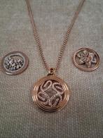 Rosé Gouden Ketting met Verwisselbare Hangers, Overige materialen, Nieuw, Ophalen of Verzenden, Roze