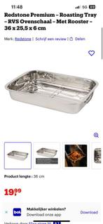 Ovenschaal - RVS - bakken - eten - oven, ., Nieuw, Ophalen of Verzenden, .
