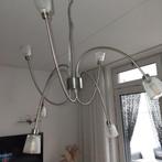 Hanglamp met melkglas lampjes, Ophalen of Verzenden, Zo goed als nieuw, Metaal