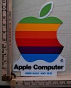 Vintage sticker Apple Computer in de vorm van het Apple logo, Ophalen of Verzenden, Zo goed als nieuw, Overige typen