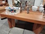 Massief houten salontafel 80x80 cm, Ophalen, Gebruikt, Vierkant