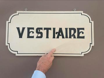 Prachtig brocante bord: Vestiaire  (Garderobe) TILBURG beschikbaar voor biedingen