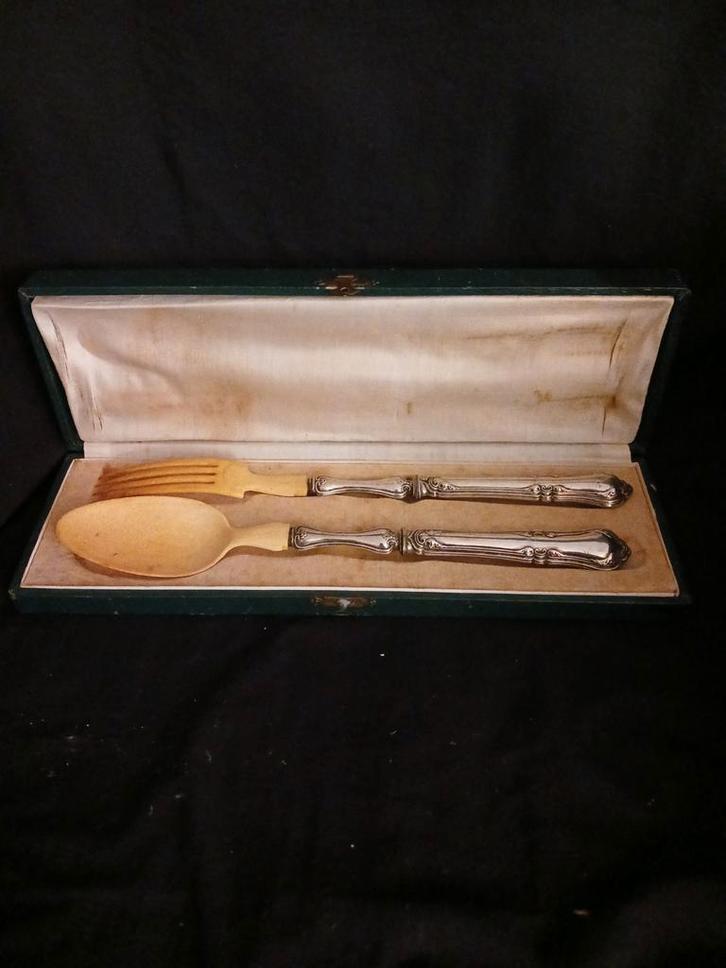 Franse Slacouvert Zilveren Heft, Antiek en Kunst, Antiek | Bestek, Ophalen of Verzenden