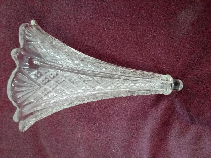 Flute van kristal 15 cm hoog,, Antiek en Kunst, Antiek | Glas en Kristal, Ophalen