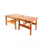 Set van 2 vintage Deense salontafels jaren ‘70, Huis en Inrichting, Tafels | Salontafels, 50 tot 100 cm, Verzenden, 50 tot 100 cm