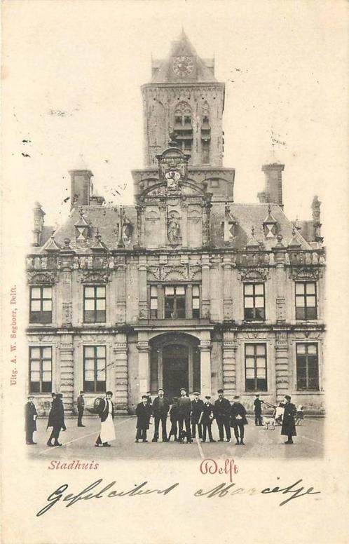 (388-570-047) Delft Stadhuis, Verzamelen, Ansichtkaarten | Nederland, Zuid-Holland, Verzenden