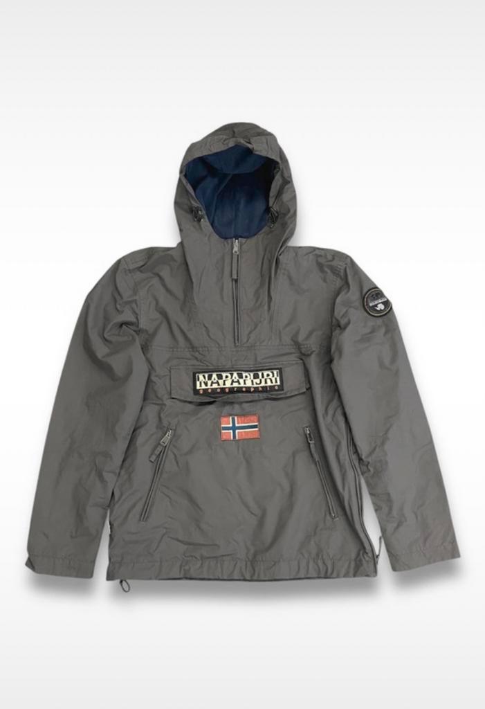 Napapijri Rainforest Anorak Jas | Donkergrijs | Maat S, Kleding | Heren, Jassen | Winter, Zo goed als nieuw, Maat 46 (S) of kleiner