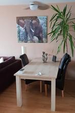 Grenen eettafel. Zware kwaliteit, Ophalen, Gebruikt, 50 tot 100 cm, Vijf personen of meer