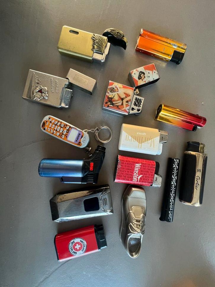 Diverse Aansteker Collectie, Verzamelen, Rookartikelen, Aanstekers en Luciferdoosjes, Gebruikt, Aansteker, Ophalen of Verzenden