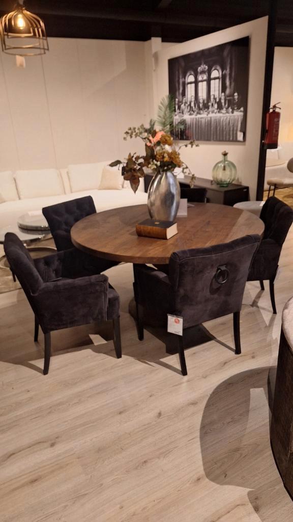 UrbanSofa Kate Eetkamerstoelen, Huis en Inrichting, Stoelen, Zo goed als nieuw, Vier, Hout, Stof, Grijs, Ophalen