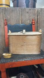 Zweedse spaanderdoos carlotte antiek en brocante, Ophalen of Verzenden