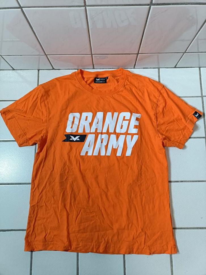 (M) Official Max Verstappen Shirt Orange Army Katoen, Kleding | Heren, T-shirts, Zo goed als nieuw, Maat 48/50 (M), Oranje, Ophalen of Verzenden