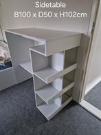 Sidetable wit, Huis en Inrichting, Tafels | Sidetables, Ophalen, Zo goed als nieuw, 25 tot 50 cm, Rechthoekig