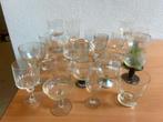 25 diverse glazen kristal en gewone glazen, Antiek en Kunst, Antiek | Glas en Kristal, Ophalen of Verzenden