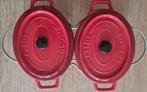 Nieuwe set van 2 mini Cocottes-Rood Gusta, Huis en Inrichting, Keuken | Potten en Pannen, Ophalen of Verzenden, Nieuw, Overige materialen