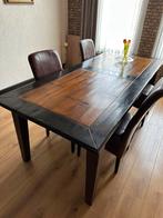 Eettafel hout 220 x 90 cm, Ophalen, 200 cm of meer, 50 tot 100 cm, Zo goed als nieuw