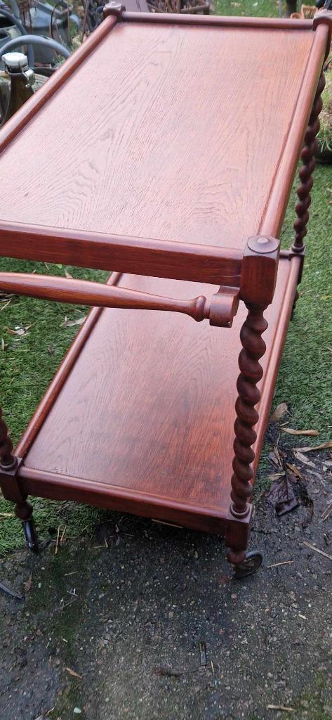 Tijgerijken vintage jaren 50 trolley /serveerwagen(brocante), Huis en Inrichting, Woonaccessoires | Wanddecoraties, Gebruikt, Ophalen