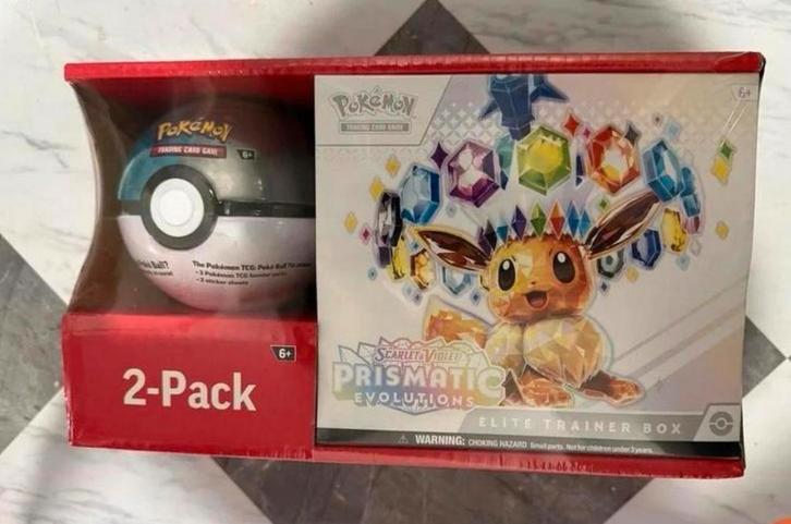 UNIEK! Sam's Club Prismatic Evolutions 2-bundle, Hobby en Vrije tijd, Verzamelkaartspellen | Pokémon, Nieuw, Overige typen, Foil
