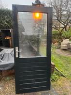 Hard houten buitendeur 202 x 87,5, Doe-het-zelf en Verbouw, Deuren en Horren, Ophalen, 200 tot 215 cm, Glas, Buitendeur