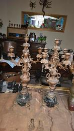 Stel prachtige franse kandelaars, Antiek en Kunst, Ophalen of Verzenden, Koper of Brons