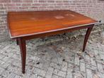 Uitschuifbare vintage Eettafel - 147x90x75 cm, Ophalen, Gebruikt, 100 tot 150 cm, 50 tot 100 cm