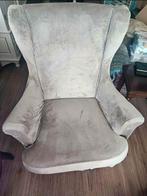 Comfortabele fauteuil met velvet hoes, Huis en Inrichting, Ophalen, Gebruikt, 75 tot 100 cm, 50 tot 75 cm