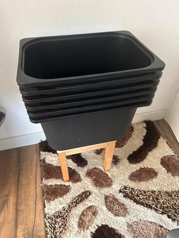 6 zwarte medium ikea trofast bakken beschikbaar voor biedingen