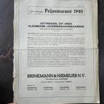 Prijscourant 1940 Brinkmann & Niemeijer, Ophalen of Verzenden