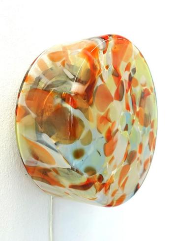 Vintage glazen wandlamp Wila plafondlamp jaren 60 beschikbaar voor biedingen