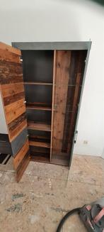 Moderne kast met glas en hout, Huis en Inrichting, Ophalen, 50 tot 100 cm, Modern, Glas