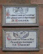 2 schilderijen Moeder en Vader nr PP 421, Verzenden