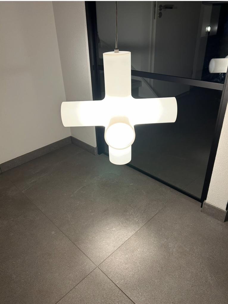 Dark Crosslight Jan Melis & Ben Oostrum design hanglamp 1990, Huis en Inrichting, Lampen | Hanglampen, Zo goed als nieuw, Ophalen of Verzenden
