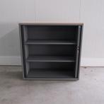 Gispen Roldeurkast, Grijs/Beuken, 120x47x121cm (BXDXH), RD87, Gebruikt, 100 tot 150 cm, -, 100 tot 150 cm