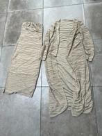 STRAPLESS BEGE MAXI JURK EN VEST SET SETJE MAAT S NIEUW, Beige, Ophalen of Verzenden, Zo goed als nieuw, Maat 36 (S)
