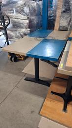 10 horeca tafels 140x80 & 80x80 nautisch massief hout cafe, 50 tot 100 cm, Zo goed als nieuw, Vijf personen of meer, Rechthoekig