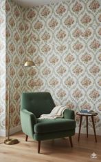 14126 versailles bloemen vintage wallpaper roze groen swiet, Huis en Inrichting, Verzenden, 75 m² of meer, Roze